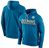 Men's Miami Dolphins Nike Sideline Circuit Pullover Performance Hoodie - Blue FengYun,baseball caps,new era cap wholesale,wholesale hats